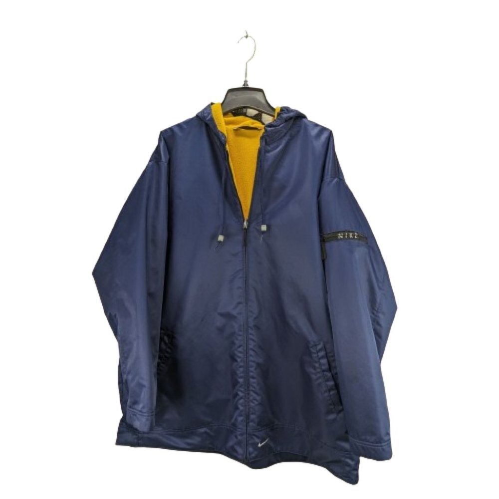 Vintage Nike Men's Reversible Navy Yellow Jacket